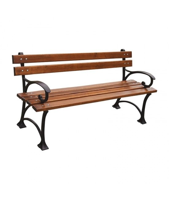 Lavička parková s podrúčkami liatinová 180 cm