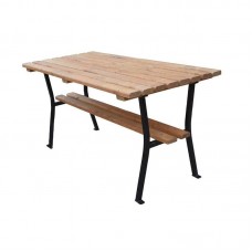 Stôl záhradný drevo a oceľ 150 cm